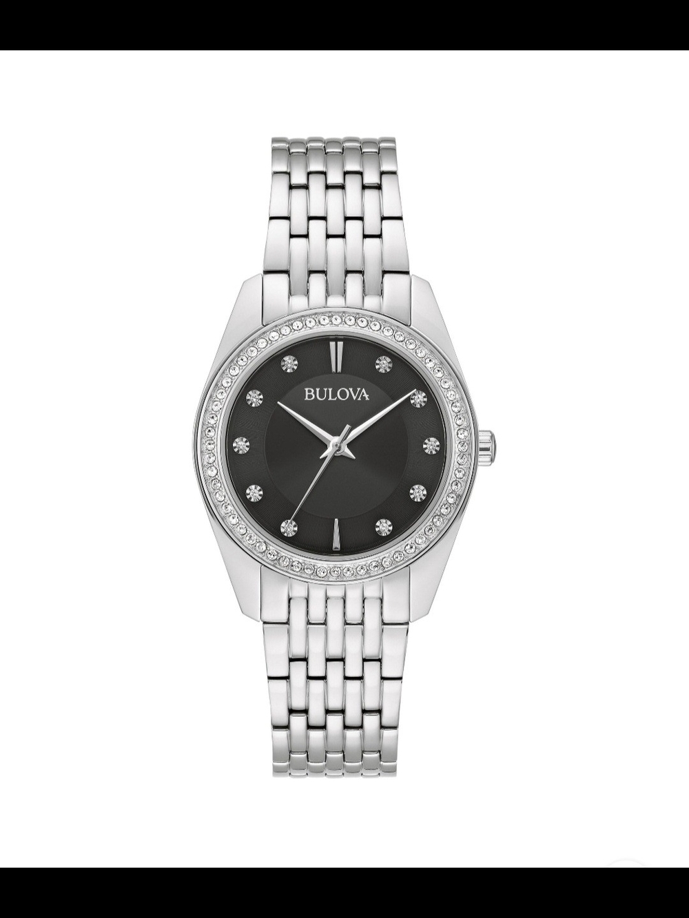 Bulova Women's Classic Crystal Stainless Steel Quartz  Watch 96L317